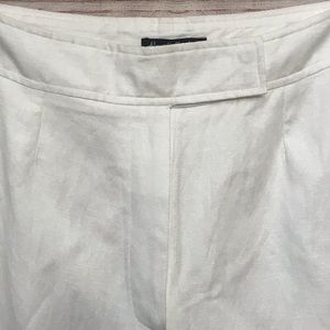 NWOT ALEXANDRA BARTLETT White Linen Blnd  Crops 16